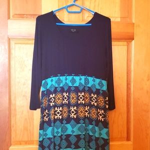 NWOT Peach Love California 3/4 sleeve Maxi dress